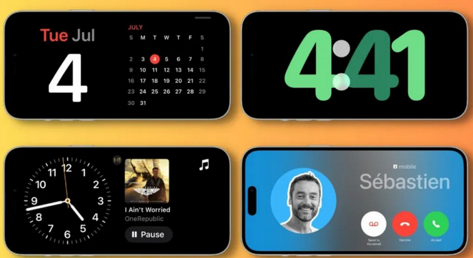 新政镇苹果手机维修分享iOS17横屏充电待机显示有什么好处 