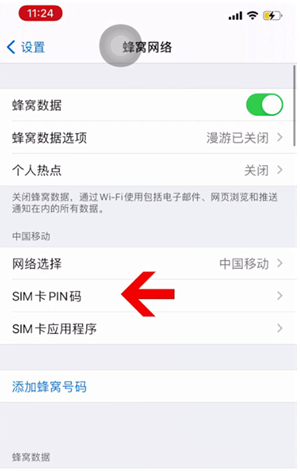 新政镇苹果14维修网分享如何给iPhone14的SIM卡设置密码 