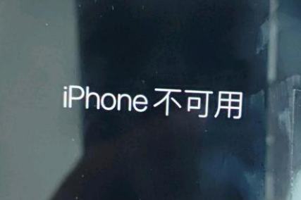 新政镇苹果服务网点分享锁屏界面显示“iPhone 不可用”如何解决 